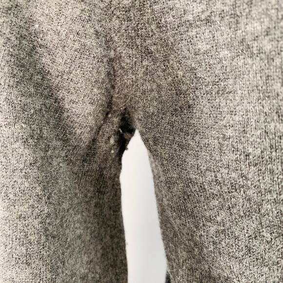 MAISON MARGIELA Size M Grey Brown Wool Suede Elbow Patches Sweater - Picture 8 of 12